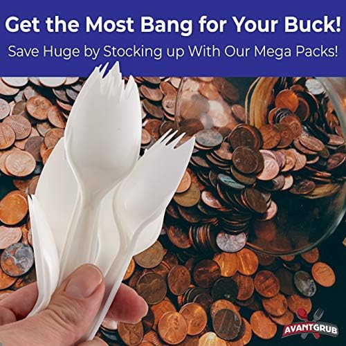 Avant Grub BPA-Free White Disposable Sporks 100 Pk
