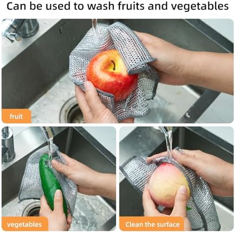 Multipurpose Wire Cleaning Cloth for Kitchen Metal Surfaces