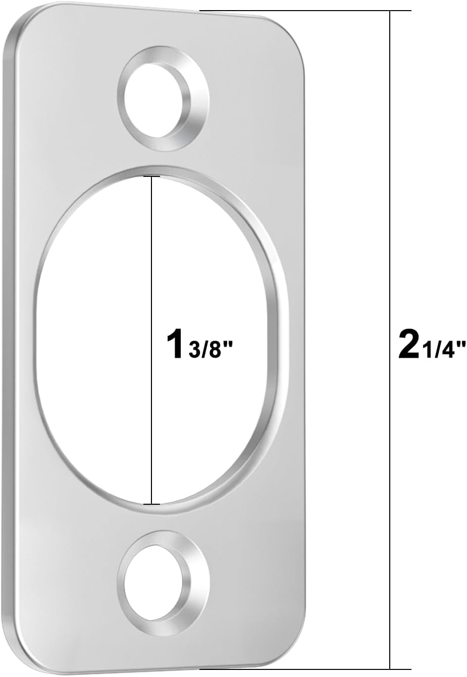 RO6G Strike Plate Door Backplate - 1x2-14 Round Corner Deadbolt Strike Plate for Security Doors