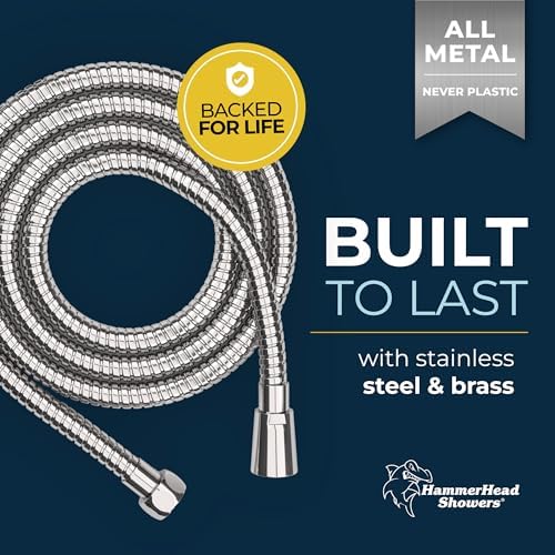 HammerHead Showers 72-Inch Metal Shower Hose for Handheld Showers