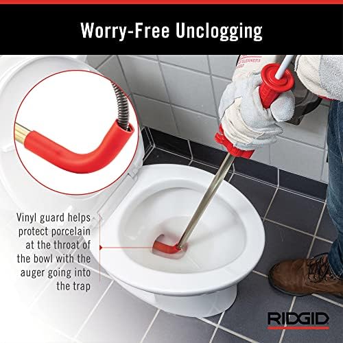 Efficient Toilet Auger with 3-Foot Snake for Fast Blockage Clearance
