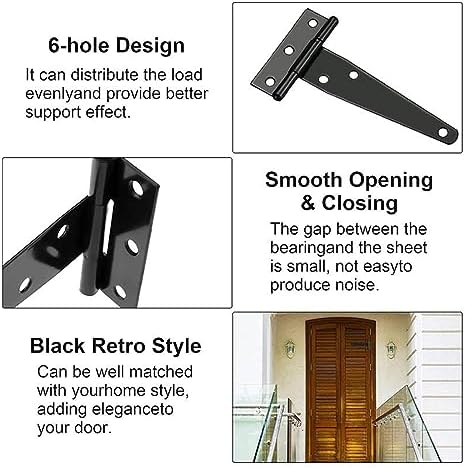 4 In Polishing Steel Gate Hinges Perfect for Barn Door Shed swung easily