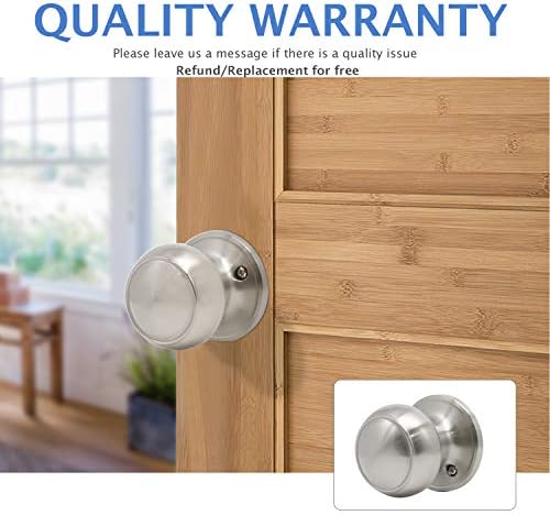 2 Pack Dummy Door Knob Set Satin Nickel Finish