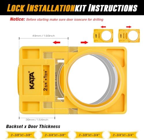 KATA Bi-Metal Door Lock Installation Kit for Metal and Wood Doors