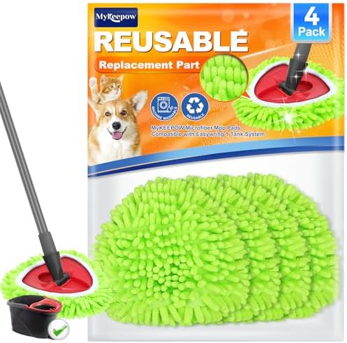 4-Piece Mop Pad Set for O-Cedar Spin Mop Microfiber Replacement Green