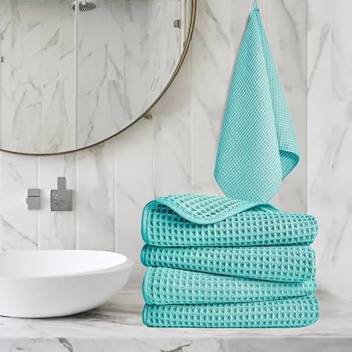 Premium Microfiber Lint-Free Hand Towels Machine Washable Ultra Soft Waffle Weave