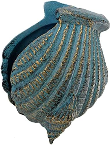 Vintage Front Door Door Knocker Green Shell-Shape Rustic Cast Iron for Cottage Home