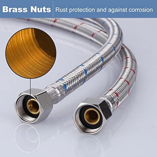 Sturdy Stainless Steel Faucet Hose for Kitchen Bathroom Sink Connections