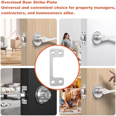 Adjustable Deadbolt Strike Plate for Exterior Doors