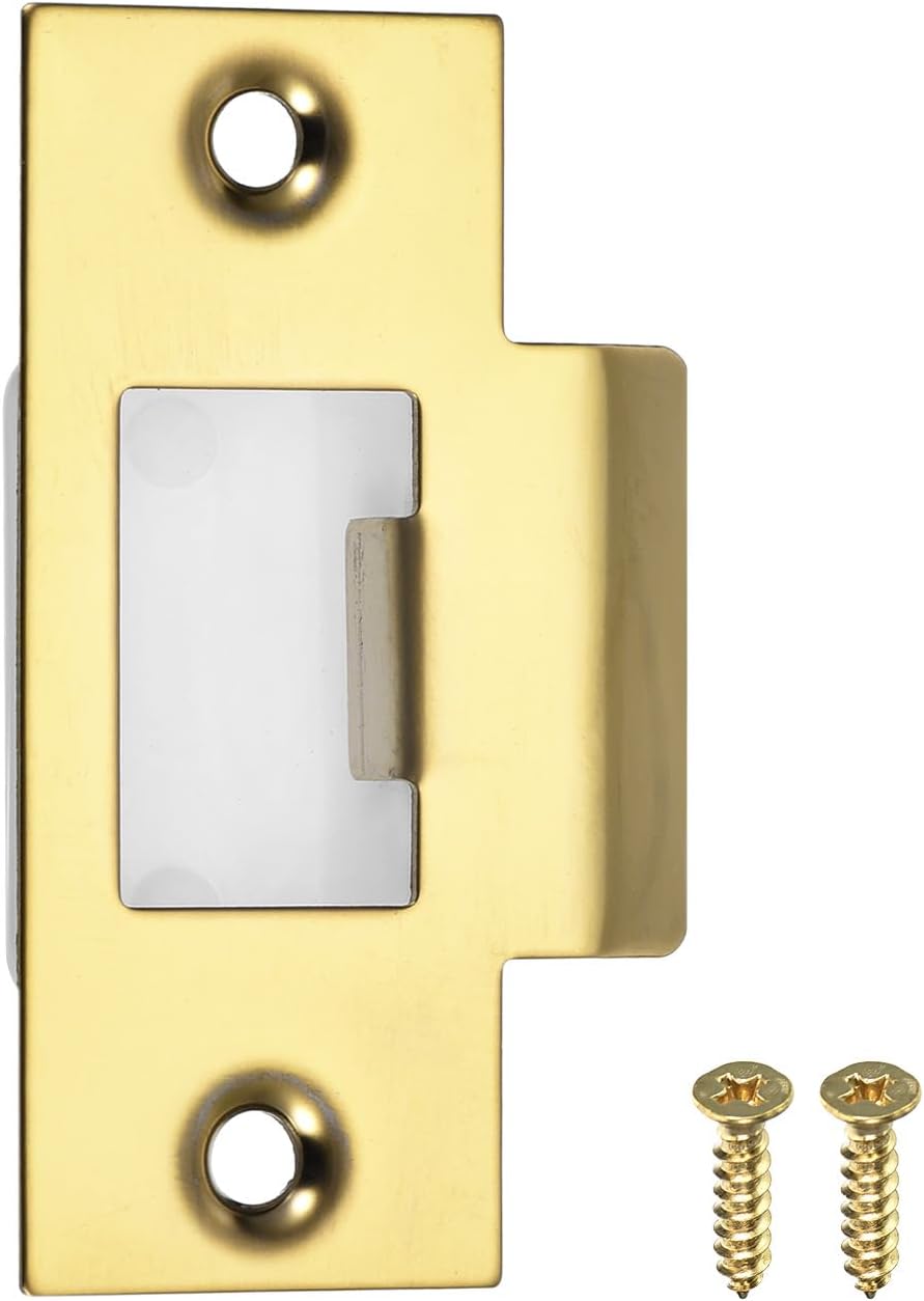 Uxcell Door Strike Plate 68mm x 39mm Stainless Steel Latch Deadbolt for Door Jamb Easy to Install Durable