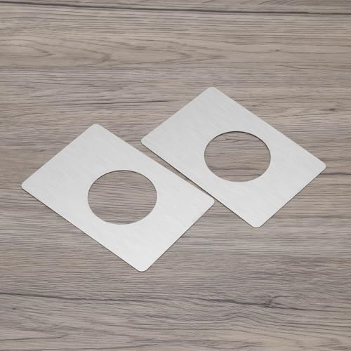 Sing FLD8-Piece 13CM x 9CM Stainless Steel Door Lock Repair Plate Set for 55CM Spherical Locks Silver