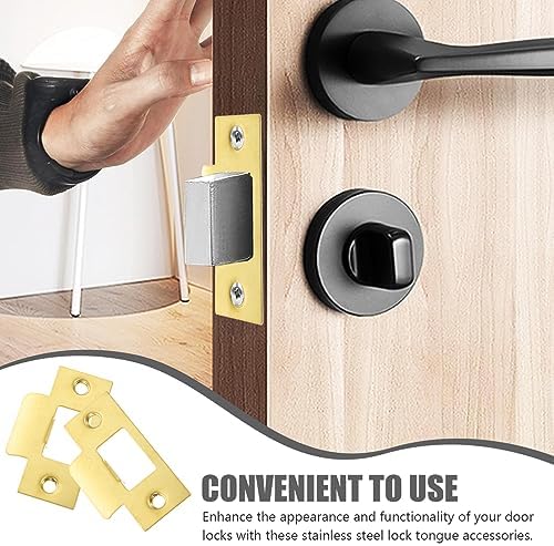 2pcs Stainless Steel Deadbolt Strike Plate Filler for Door Reinforcement