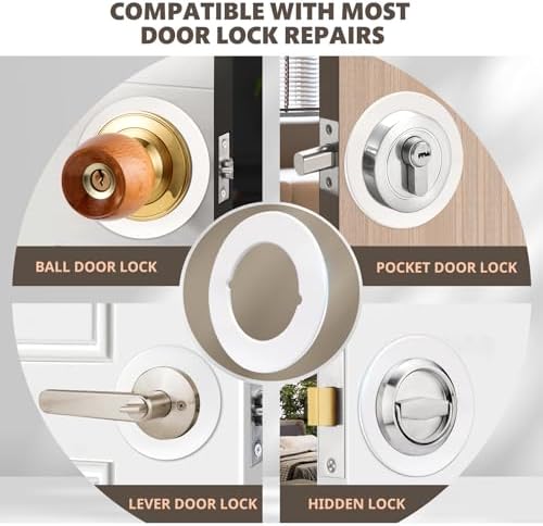 Double-Sided Stainless Steel Door Knob Plates - Durable and Easy to Install