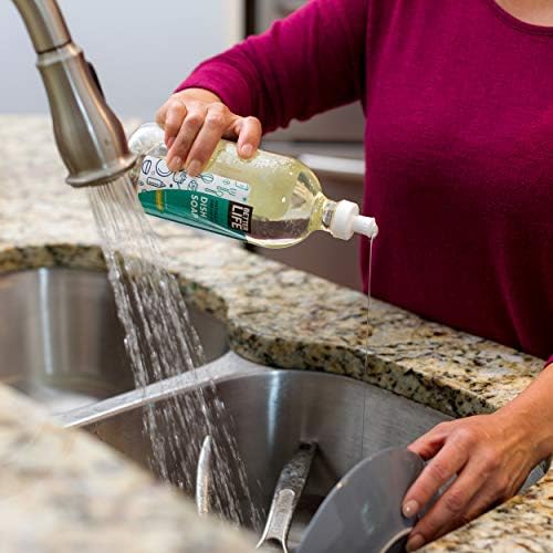 Better Life Lemon Mint - 22oz - Eco-Friendly Liquid Dish Soap wVitamin E Aloe for Home Kitchen Sink