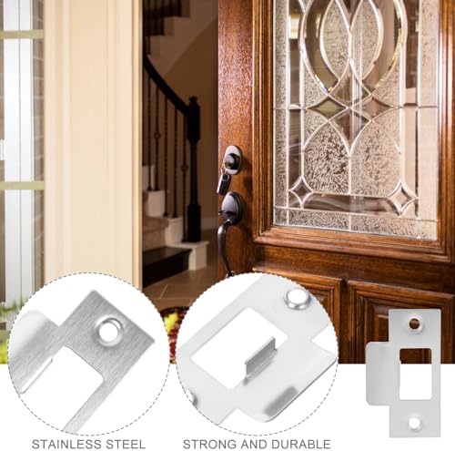 4-Piece Stainless Steel Door Strike Plate