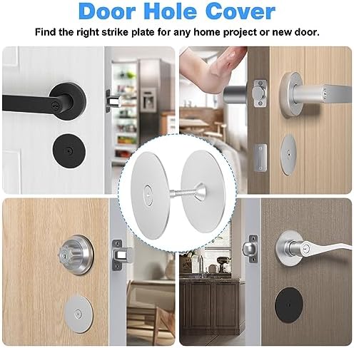 Stainless Steel Door Hole Cover Plate Set