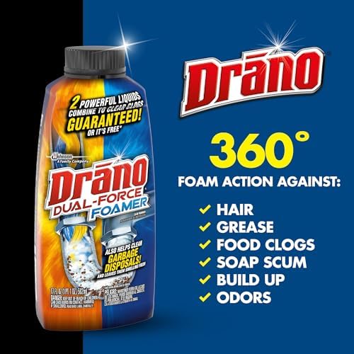 Drano Dual-Force Foamer 17 Fl Oz Drain Cleaner
