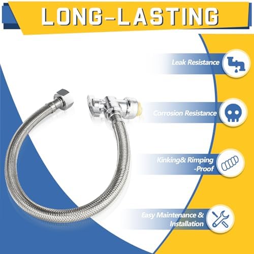 GUOFIS Stainless Steel Braided Faucet Connector