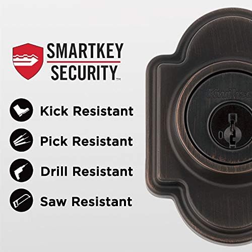 Kwikset SmartKey Front Door Lock Handle Set with Deadbolt