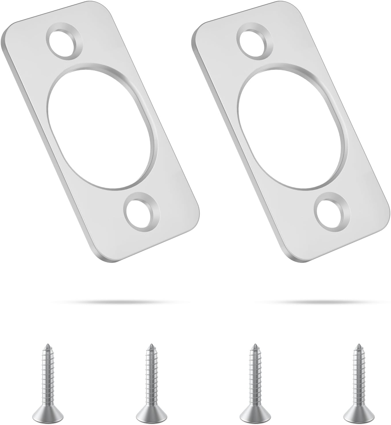 RO6G Strike Plate Door Backplate - 1x2-14 Round Corner Deadbolt Strike Plate for Security Doors