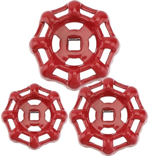 3pc Veemoon Cast Metal Faucet Handle Replacement Set Outdoor Unique Design Red
