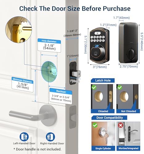 Biometric Door Lock Fingerprint Unlock Home