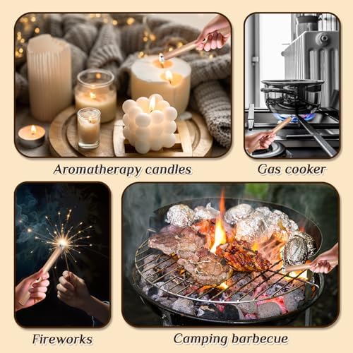 Double Pack Windproof Candle Lighter - LED with Rechargeable USB coronary -- safety -- for camping bbq and gifts