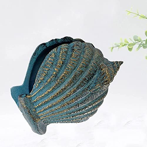 Vintage Front Door Door Knocker Green Shell-Shape Rustic Cast Iron for Cottage Home