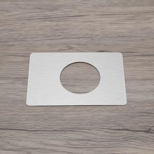 Sing FLD8-Piece 13CM x 9CM Stainless Steel Door Lock Repair Plate Set for 55CM Spherical Locks Silver