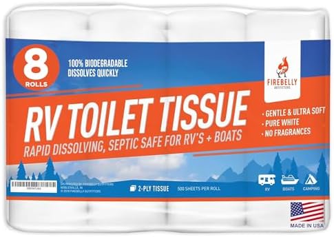RV Transformer 8 Rolls of 2-Ply Soft Sealed Fast Dissolve