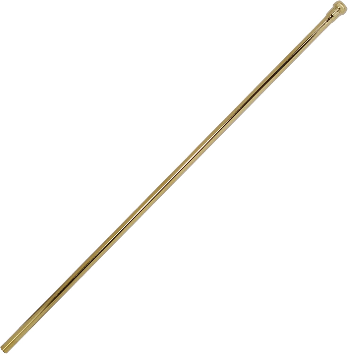 Westbrass D120-01 38 x 20 Bullnose Faucet Riser Supply Line PVD Polished Brass