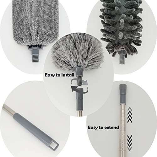Adjustable Microfiber Duster Set For Daily Cleaning