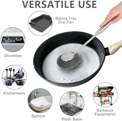 Stainless Steel Scrubber Set 6PC - Rust-Resistant Kitchen