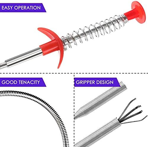 63-inch Flexible Grabber Tool for Drains Sinks and toilets