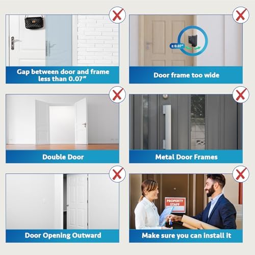DwellGood Door Locks 2-Pack - 800 lb Force Aluminum Security Locks