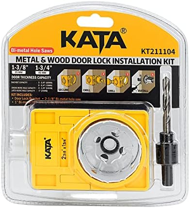 KATA Bi-Metal Door Lock Installation Kit for Metal and Wood Doors