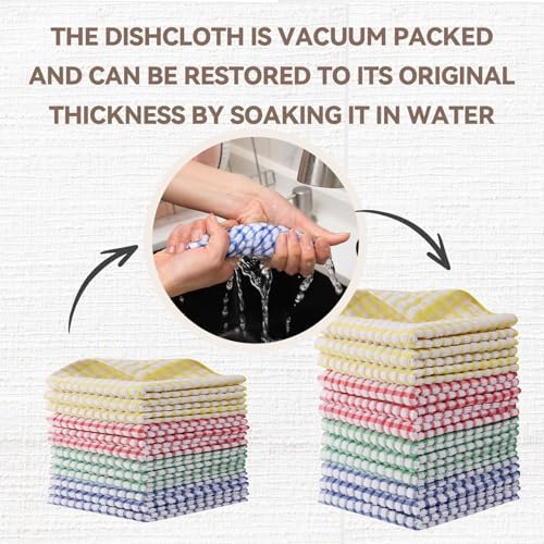 Egles 12 Pack Dishcloths 12x12 Inches Cotton Mix Color