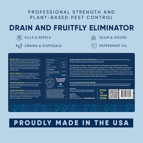 Eco Strong Fruit Fly Drain Treatment Natural Non-Toxic insect control for Drains