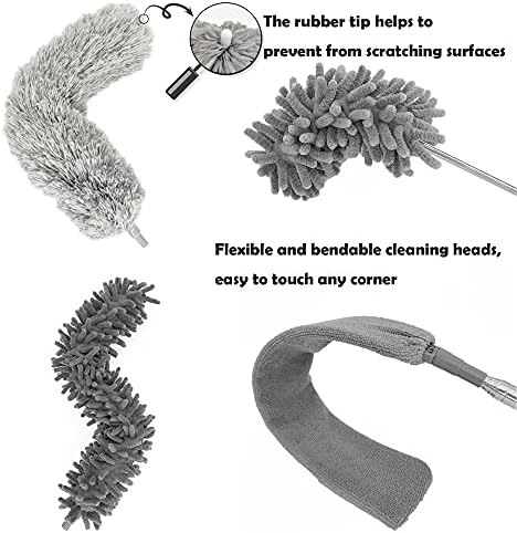 Adjustable Microfiber Duster Set For Daily Cleaning
