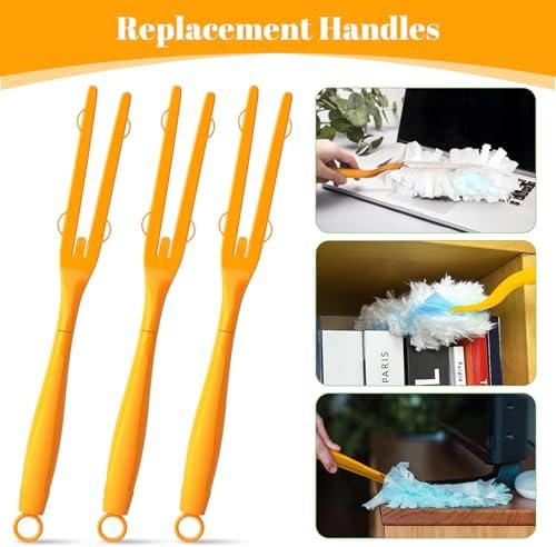 100 Extendable Swiffer Duster Handle Set 3-Piece Replacement 100 Pure Orange