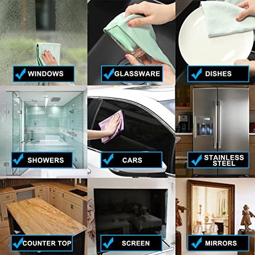 VPMURUGA Magic Glass Window Cleaner Streak-Free Microfiber Cloth