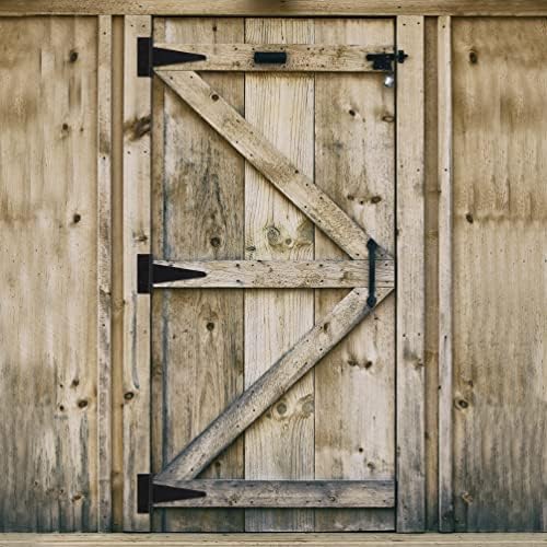 Heavy-Duty T-Strap Hinges for Wood Doors 10-Inch Pack of 6