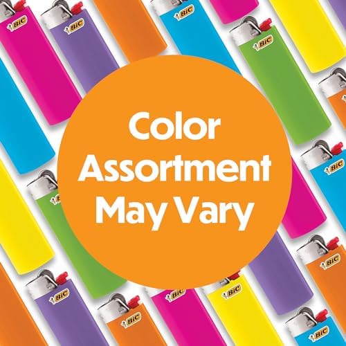 BIC Maxi Pocket Lighters Dependable 10-Pack with Assorted Colors