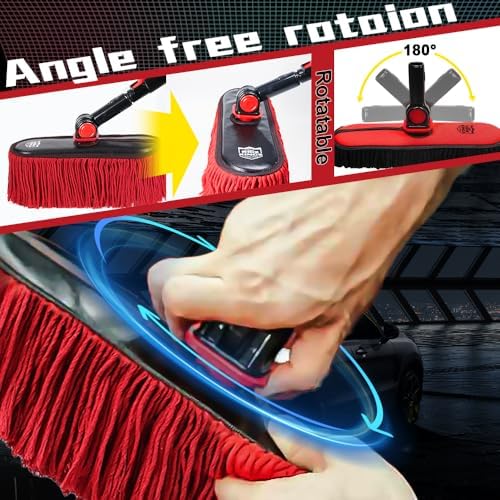 RIDE KINGS 2In1 Car Wash Brush Mop with Storage Bag