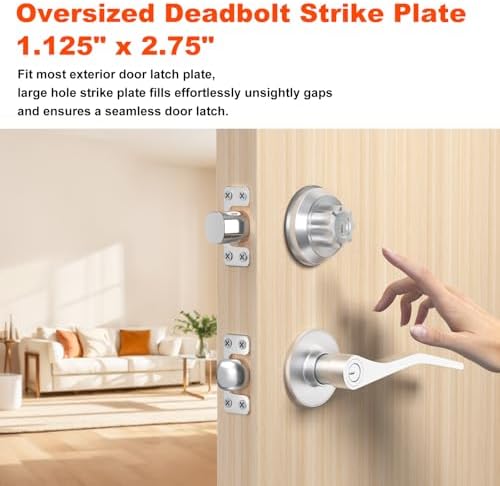 Adjustable Deadbolt Strike Plate for Exterior Doors