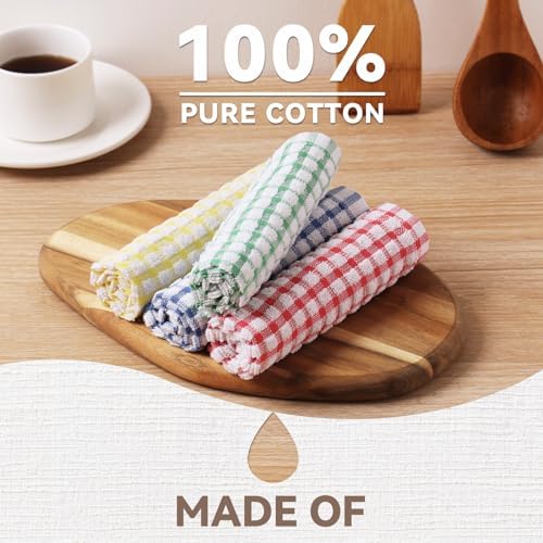 Egles 12 Pack Dishcloths 12x12 Inches Cotton Mix Color