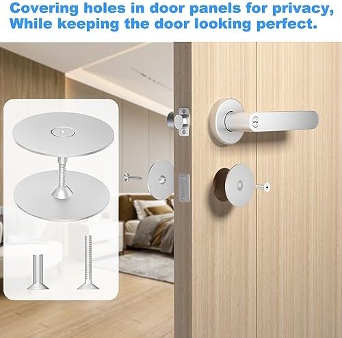 Stainless Steel Door Hole Cover Plate Set