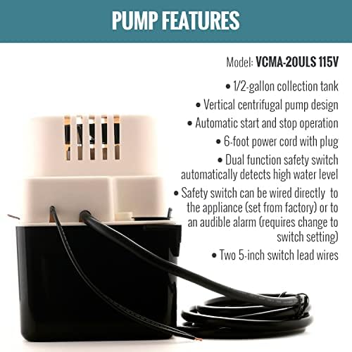 Little Giant Automatic Condensate Pump for HVAC More