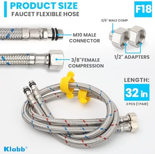 Stainless Steel Bathroom Kitchen Faucet Supply Hoises