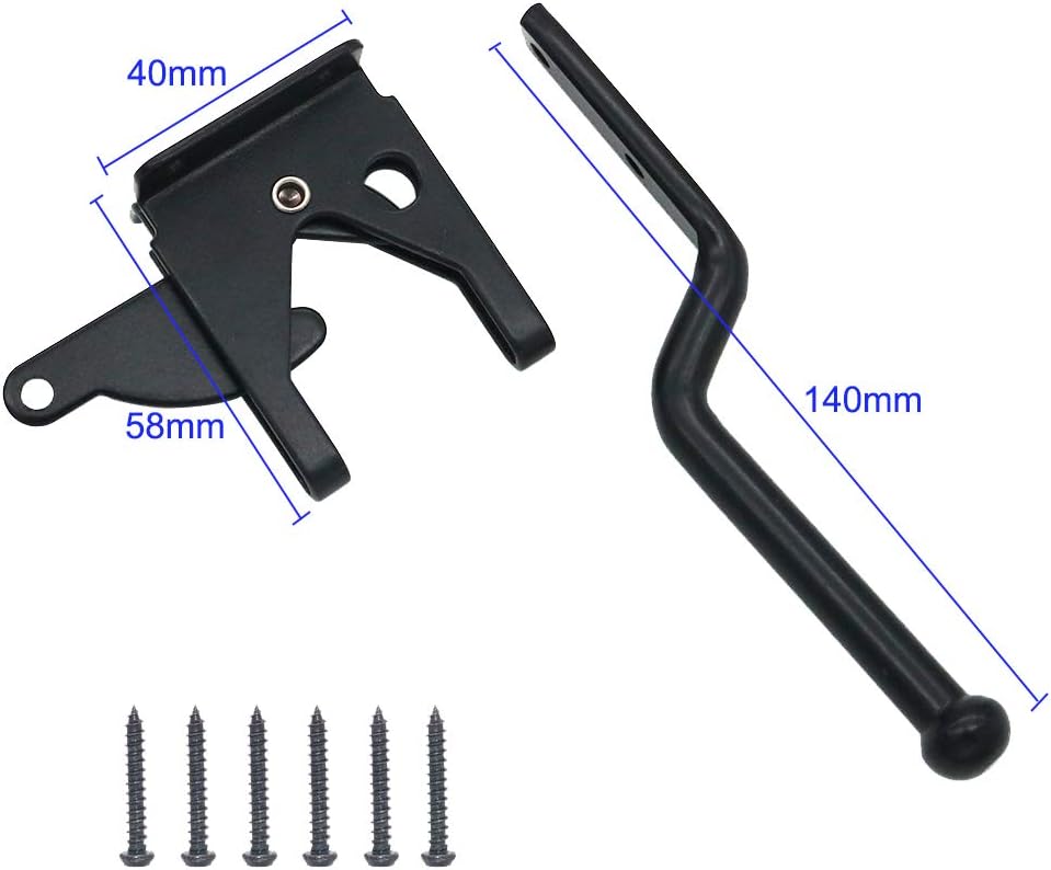 2 Pieces NUZAMAS Heavy Duty T-Strap Shed Hinges and Self-Locking Latch Set